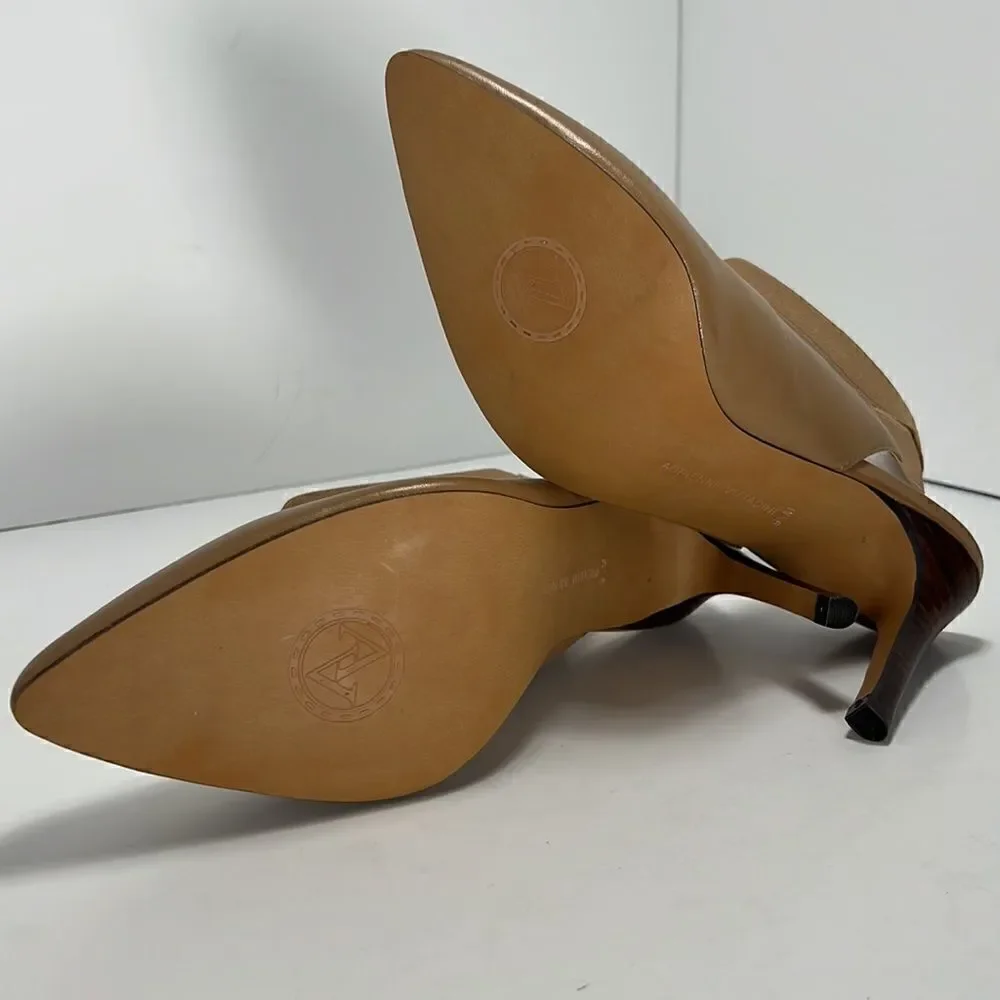 Adrienne Vittadini Niverna Walnut Ankle Strap Heels size 9.5 M - Picture 5 of 6